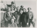 Image of Members of crew of oil tanker at Killinek, with Miriam MacMillan